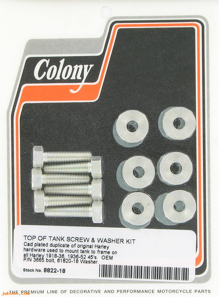 C 8822-18 (    3665 / 61820-18): Tank top screw kit, stock 7/32"-32 - All models 18-36. 750c 37-73