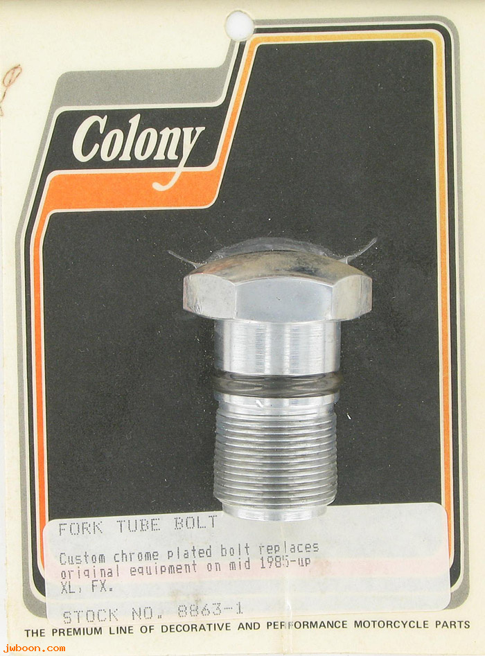 C 8863-1 (45993-86): Fork tube bolt,custom - FX, Sportster XL mid85-87,in stock,Colony