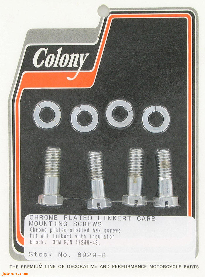 C 8929-8 (27424-48 / 1123-48): Linkert carburetor mounting screws - EL,FL 48-65. K, KH 52-56