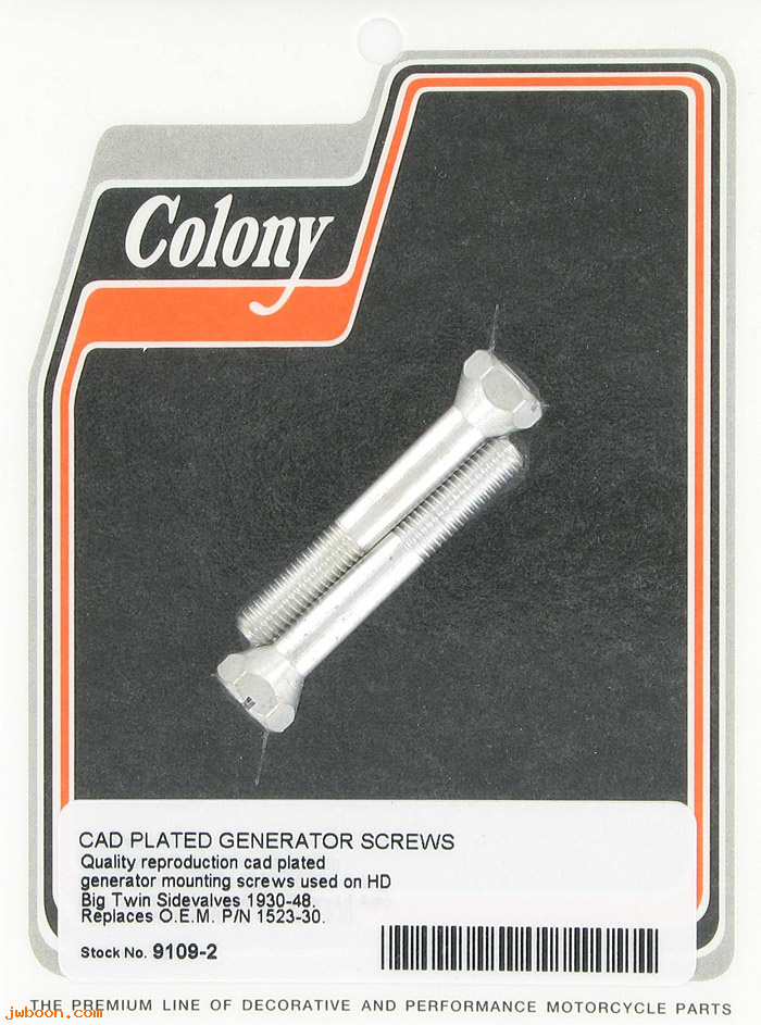 C 9109-2 (30011-30 / 1523-30): Generator screws (2) - Flatheads, VL, UL '30-'48, in stock Colony