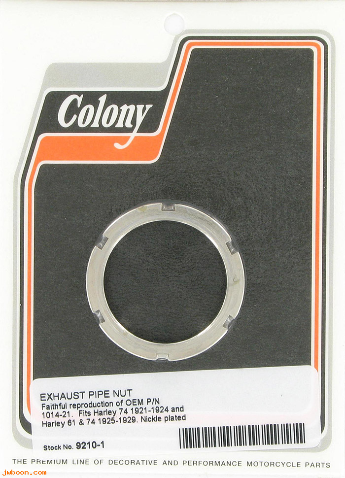 C 9210-1 ( 1014-21): Exhaust pipe nut - J '25-'29,  JD '21-'29, in stock Colony