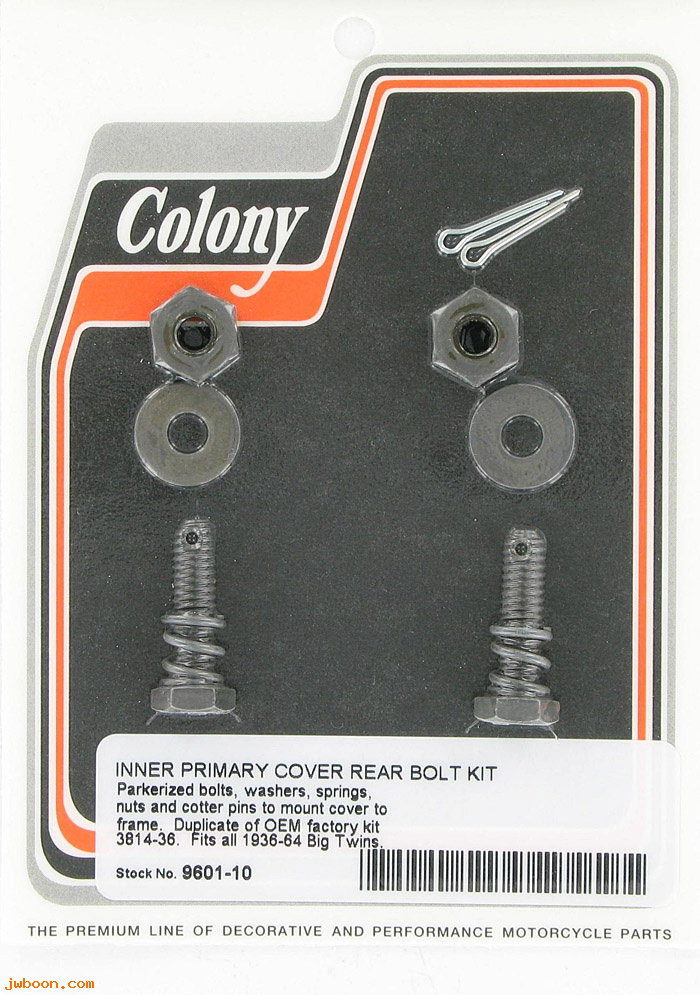 C 9601-10 (60642-36 / 3814-36): Inner primary cover rear bolt kit (2) - Big Twins 36-64, in stock