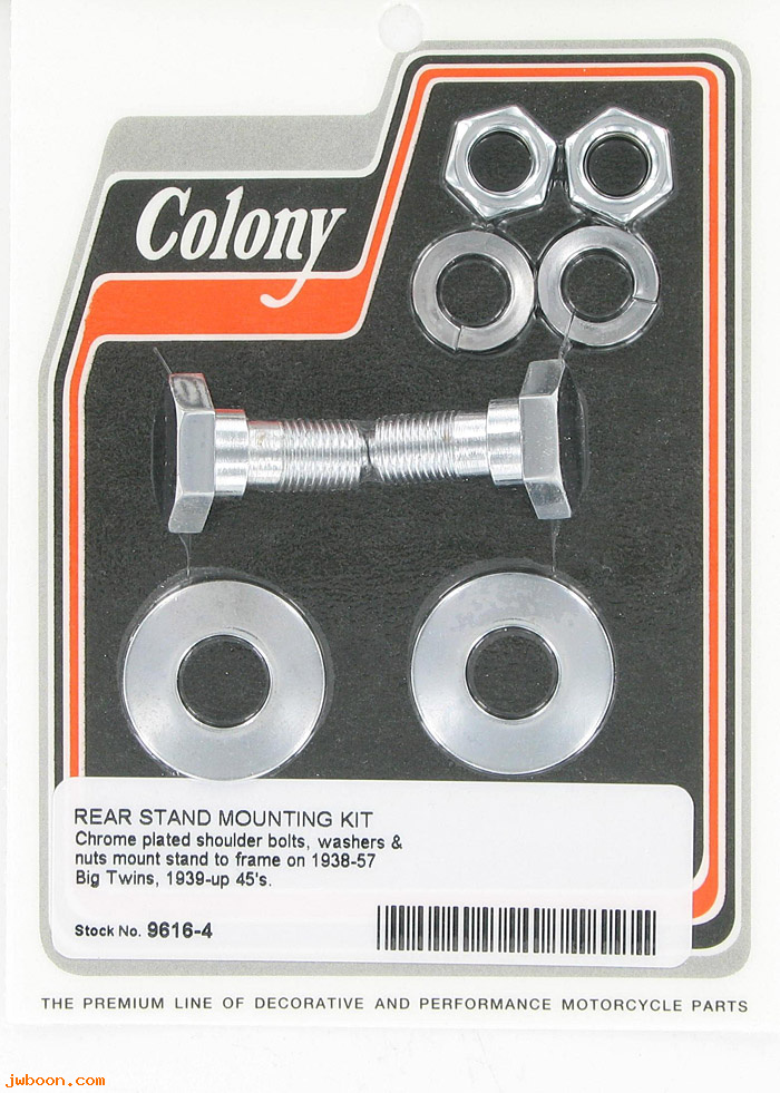 C 9616-4 (49570-38 / 49575-38): Rear stand mounting kit - Big Twins '38-'57. 750cc 39-52,in stock
