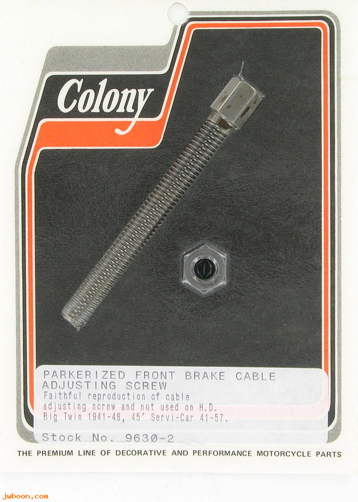 C 9630-2 (45162-41 / 4165-41): Front brake cable adj. screw - BT 41-48. WL 41-52. G 41-50. XA