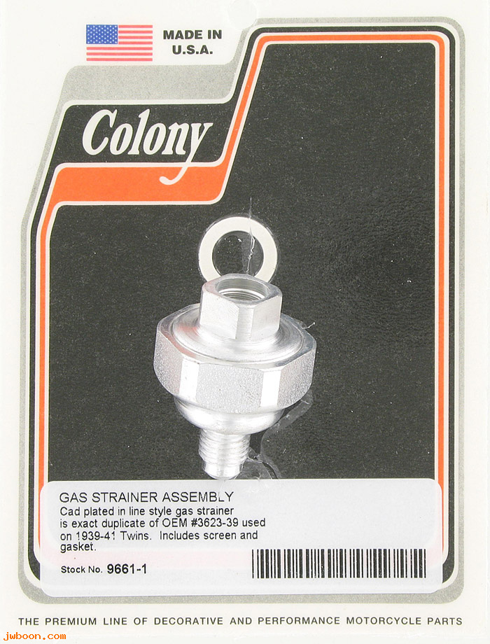 C 9661-1 (62250-39 / 3623-39): Gas strainer complete - All models '39-'41 Colony in stock