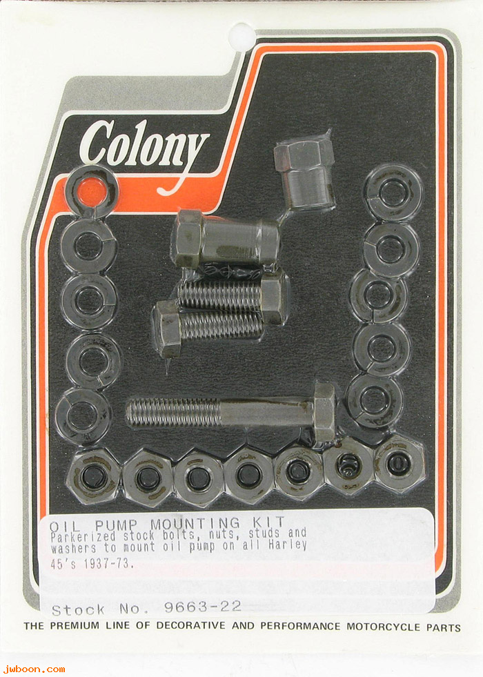 C 9663-22 (24830-41 / 24831-41): Oil pump mounting kit - without studs - UL 41-48. 750cc 41-51