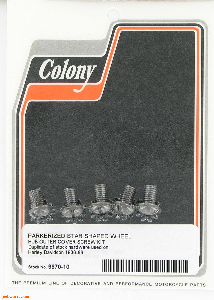 C 9670-10 (    2756 / 050): Star wheel hub cover screw kit - Big Twins '36-'66. 750cc '35-'66