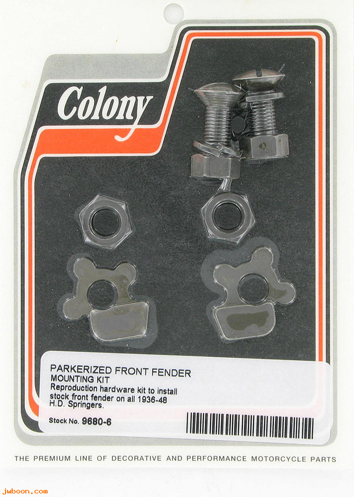 C 9680-6 (    2404 / 3749-30): Front fender mounting kit - 750cc, UL, EL, FL '36-'57, Springers