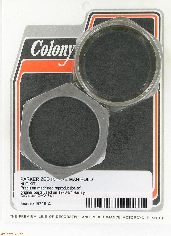 C 9718-4 (27052-40 / 1115-40): Intake manifold nuts - OHV, EL, FL '40-'54 Colony, in stock