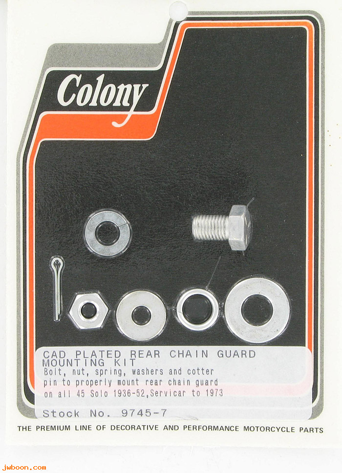 C 9745-7 (60350-36 / 524-25): Rear chain guard mounting kit - 45 Flathead 750cc 36-52, in stock