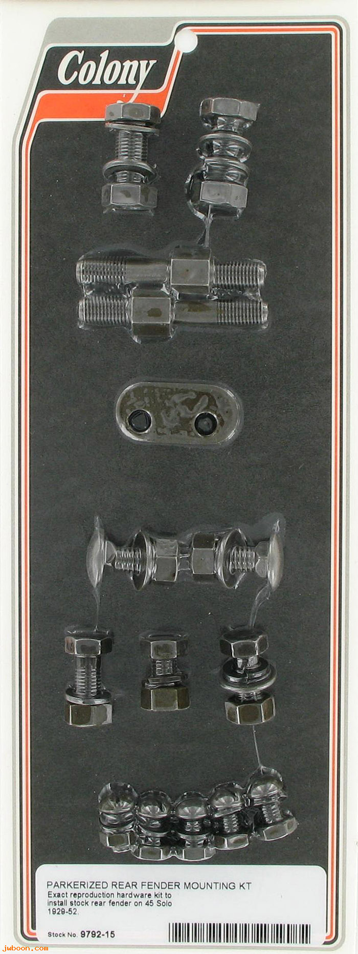 C 9792-15 (49180-36 / 66302-29): Rear fender mounting kit - 45 Flathead 750cc '29-'52, in stock