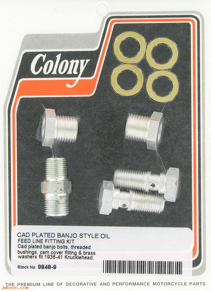 C 9848-9 (63578-36 / 25235-36): Oil feed line nipple kit - Knucklehead, EL 36-41, in stock Colony