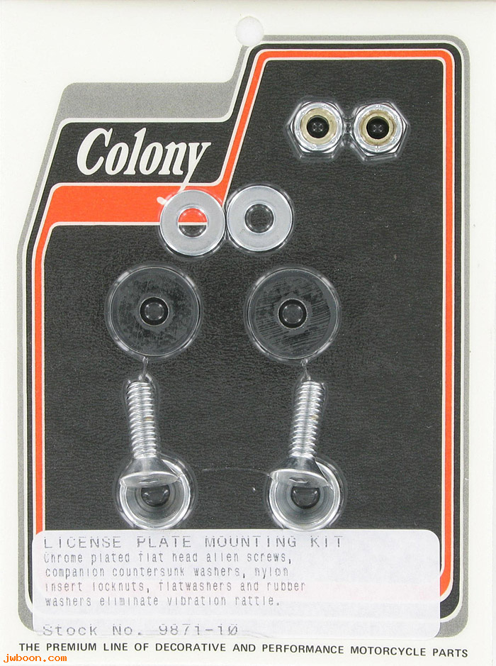 C 9871-10 (): License plate mounting kit, custom - Big Twins, in stock Colony