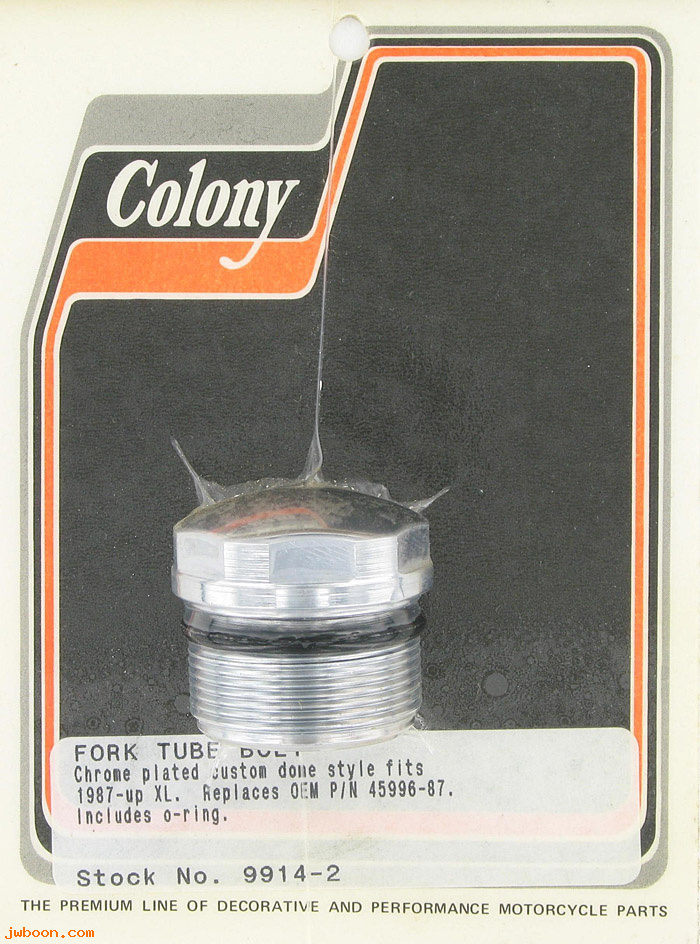 C 9914-2 (45996-87): Fork tube bolt, in stock,custom dome style - Sportster XL,FX '88-