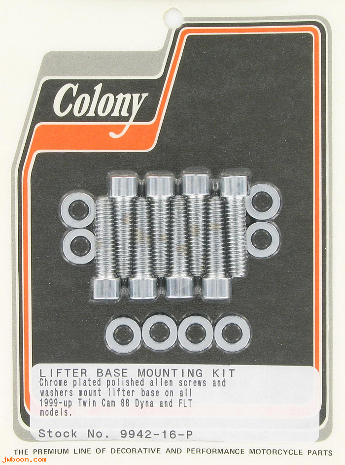 C 9942-16-P (): Lifter base mounting kit, polished Allen - Twin Cam 88, in stock