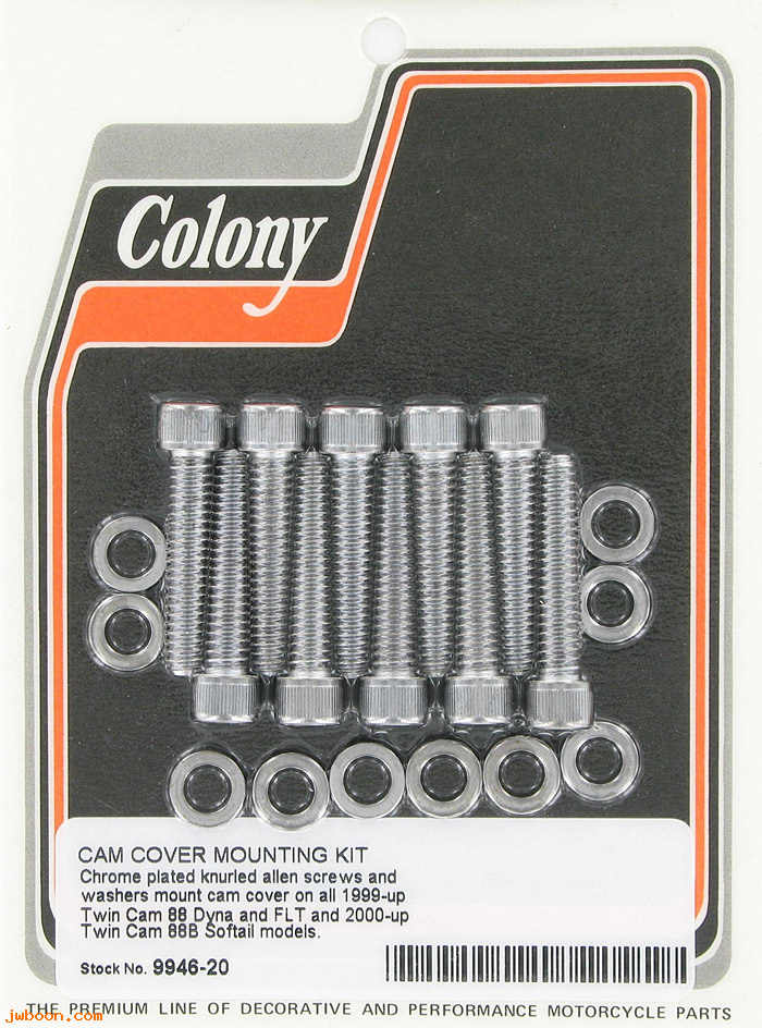 C 9946-20 (): Cam cover mounting kit, knurled Allen - Twin Cam 88, in stock