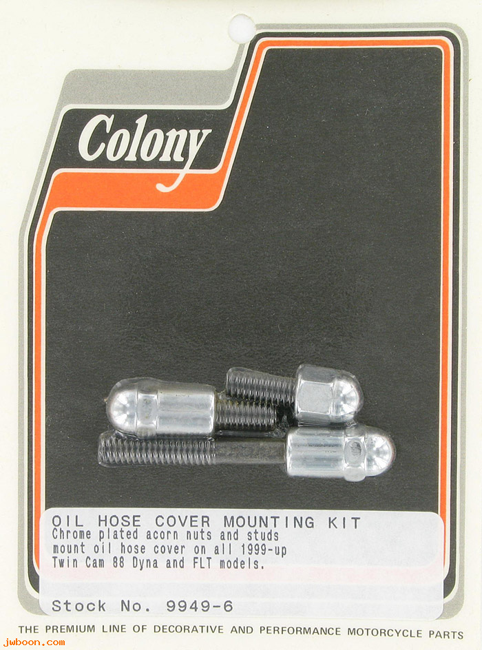 C 9949-6 (): Oil hose cover mounting kit, acorn - Twin Cam, in stock Colony