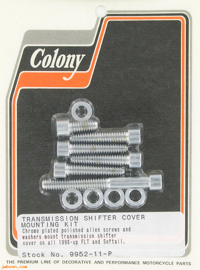 C 9952-11-P (): Shifter cover screw kit, polished Allen - Evo 1340cc, Twin Cam