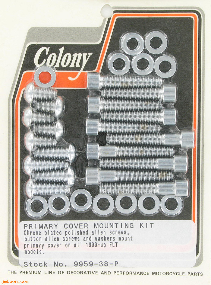 C 9959-38-P (): Primary cover mounting kit, polished Allen - FLT '99-'06 in stock