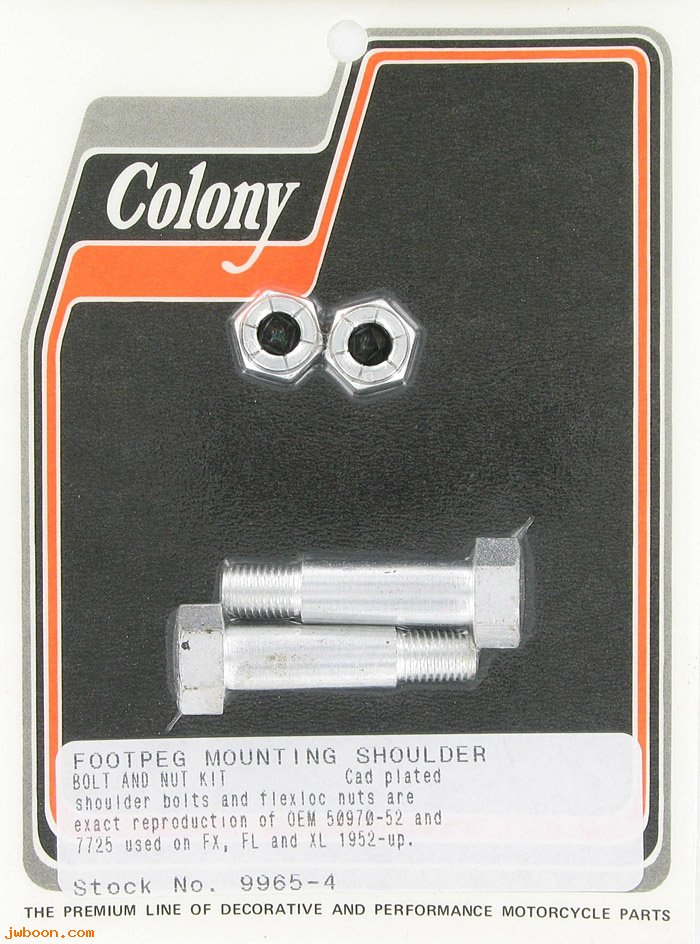 C 9965-4 (50970-52): Footpeg mounting bolts, stock - FL '41-e81. K,KH,XL 54-e81. KR