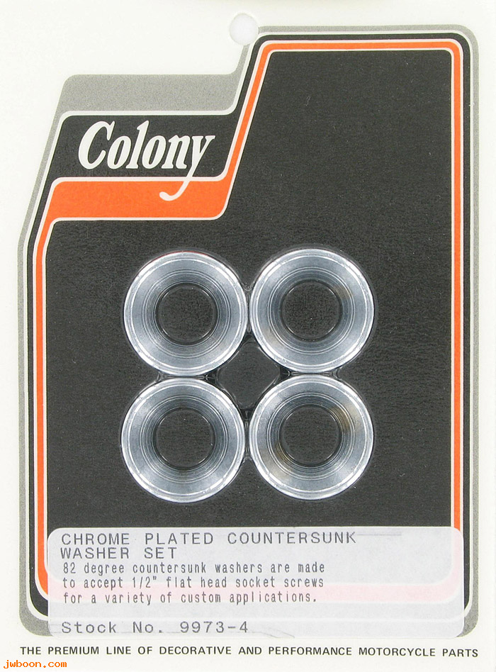 C 9973-4 (): 1/2" Countersunk washers, set of 4, Colony in stock