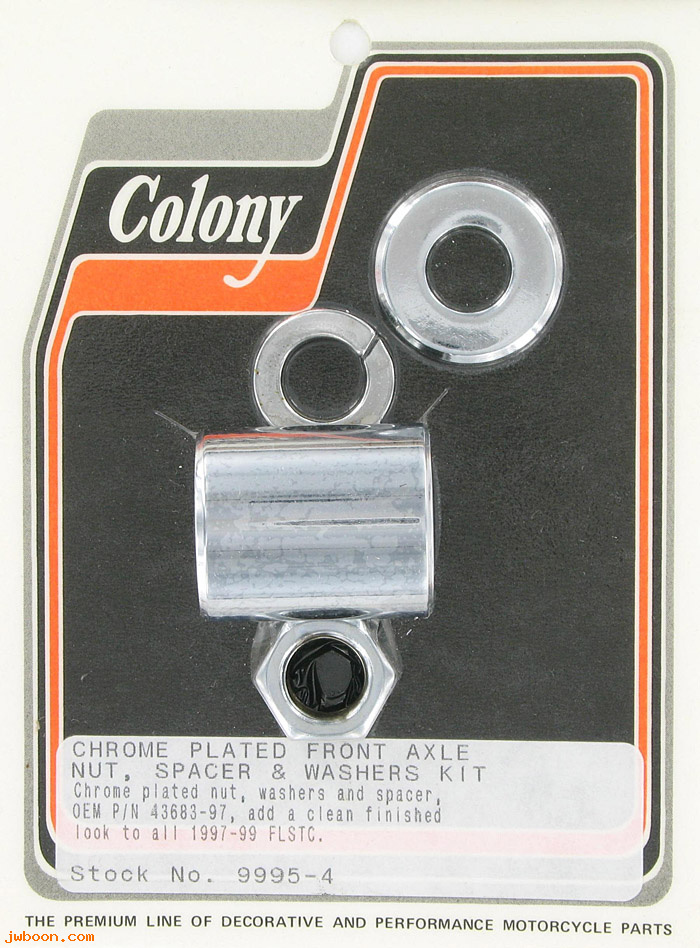 C 9995-4 (43683-97): Front axle spacer kit - FLSTC '97-'99 Colony in stock