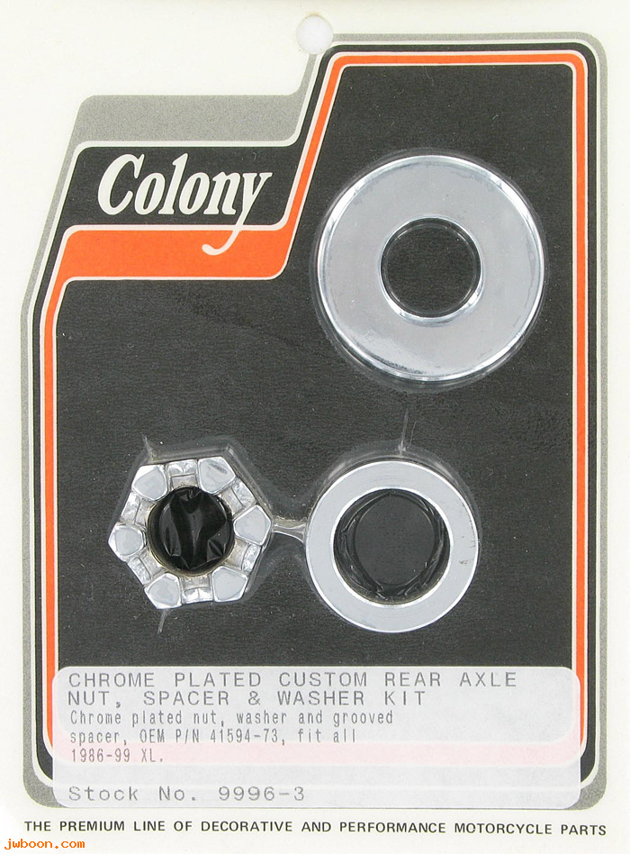 C 9996-3 (41594-73): Rear axle spacer kit, custom grooved - XL '86-'99 Colony in stock