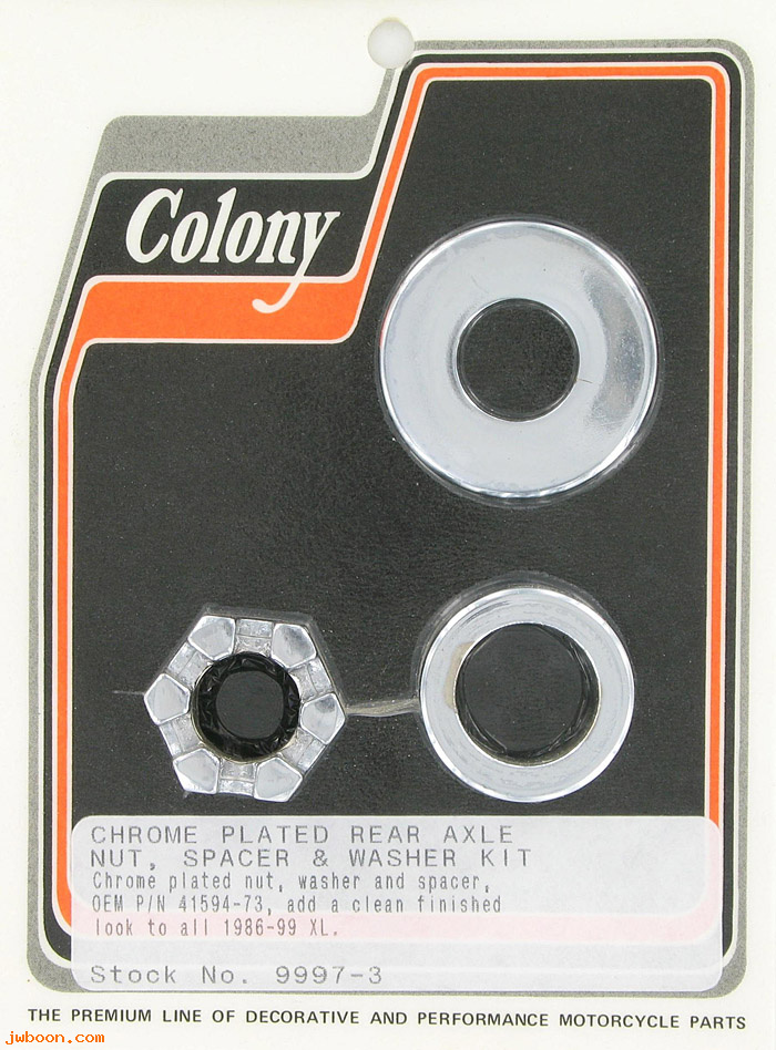 C 9997-3 (41594-73): Rear axle spacer kit - Sportster XL '86-'99, in stock Colony