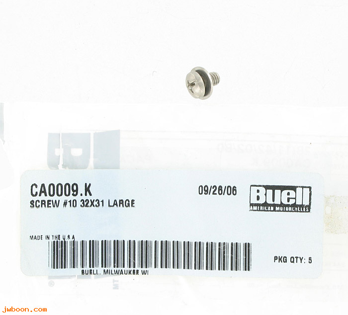   CA0009.K (CA0009.K): Screw, fuel pump 10-32 x 1/4" large - NOS - Buell S3, X1 '00-'02