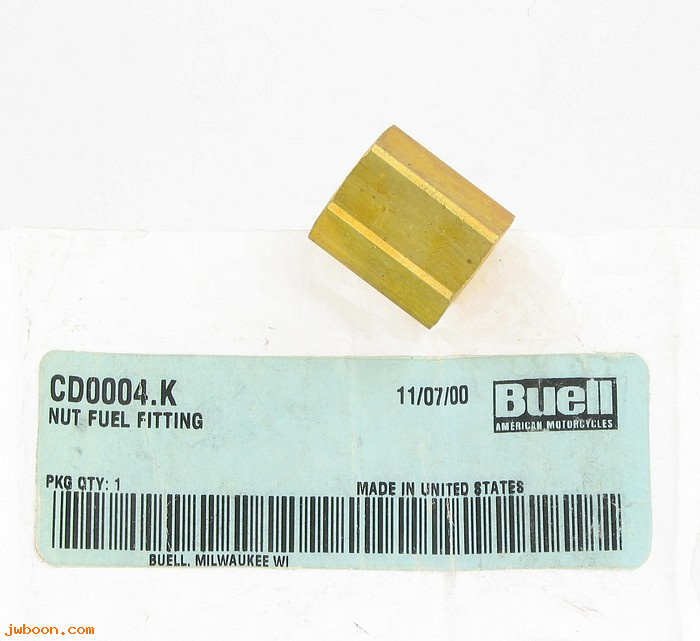   CD0004.K (CD0004.K / 7615Y): Nut, fuel fitting - NOS - Buell X1 '99-'02. S3 '99-'02