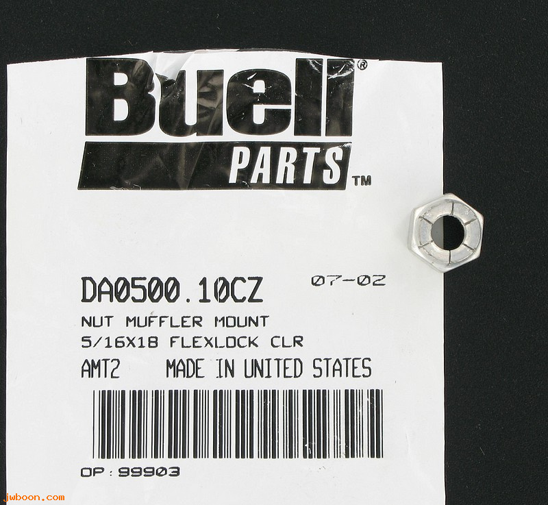   DA0500.10CZ (    7756Y): Nut, 5/16"-18 Flex lock - NOS - Buell S3 Thunderbolt '00-'02