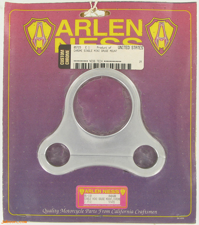 D CC05-723 (06-110): Arlen Ness single mini gauge mount, in stock