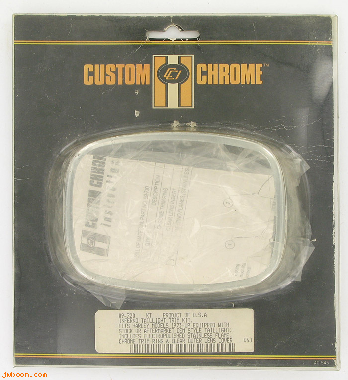 D CC09-720 (): Custom Chrome "inferno" taillight trim kit, in stock