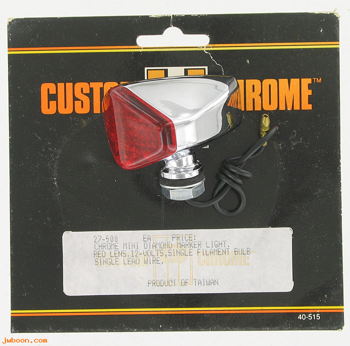 D CC27-500 (): Custom Chrome mini diamond marker light red