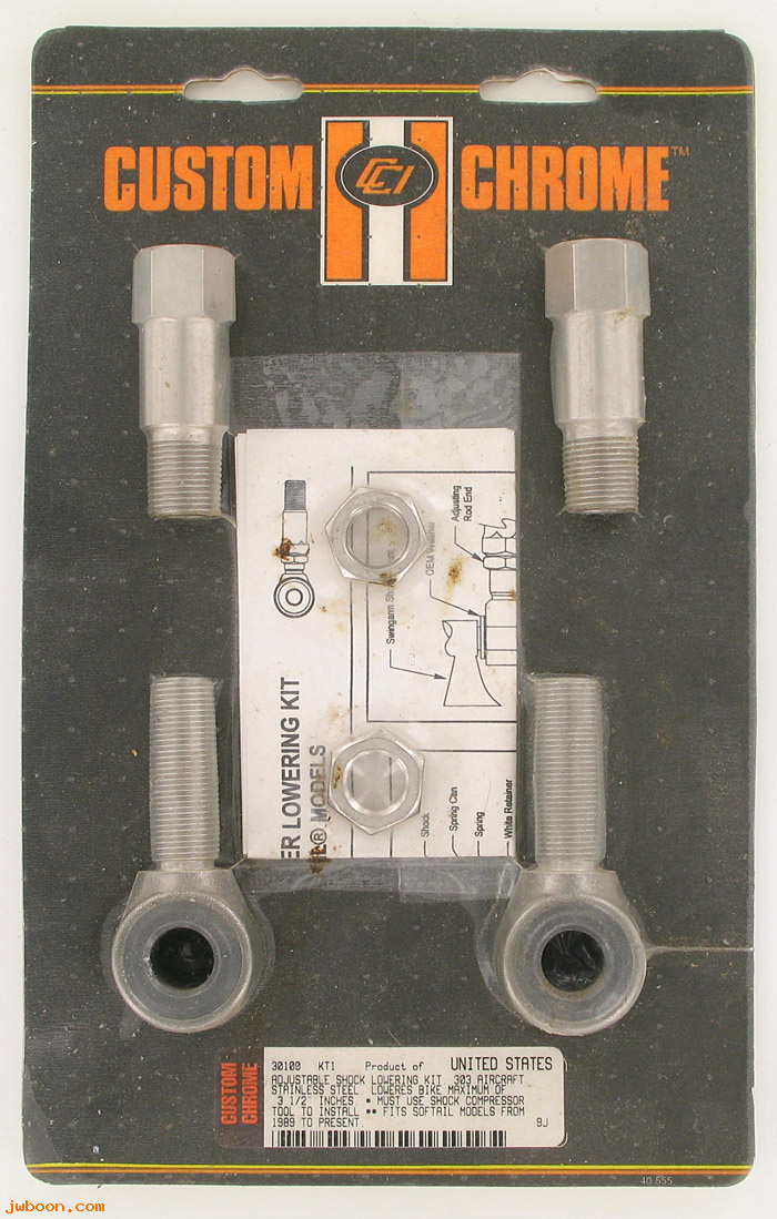 D CC30-100 (): Custom Chrome adjustable shock lowering kit Softail '89-?