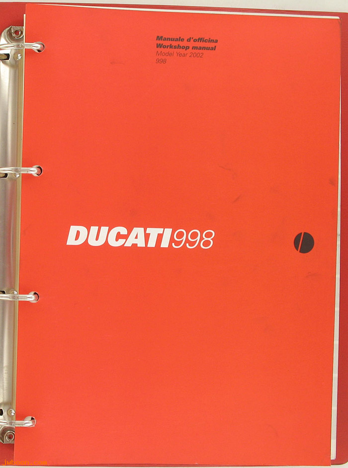 D D39 (): Ducati 998 original workshop manual 2002