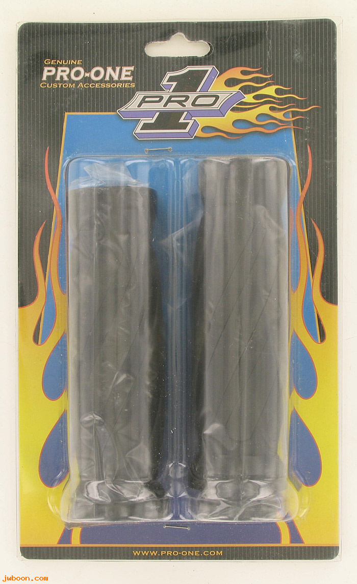 D DS-06302634 (490011B): Drag Specialties Pro One Performance grips, twisted rubber