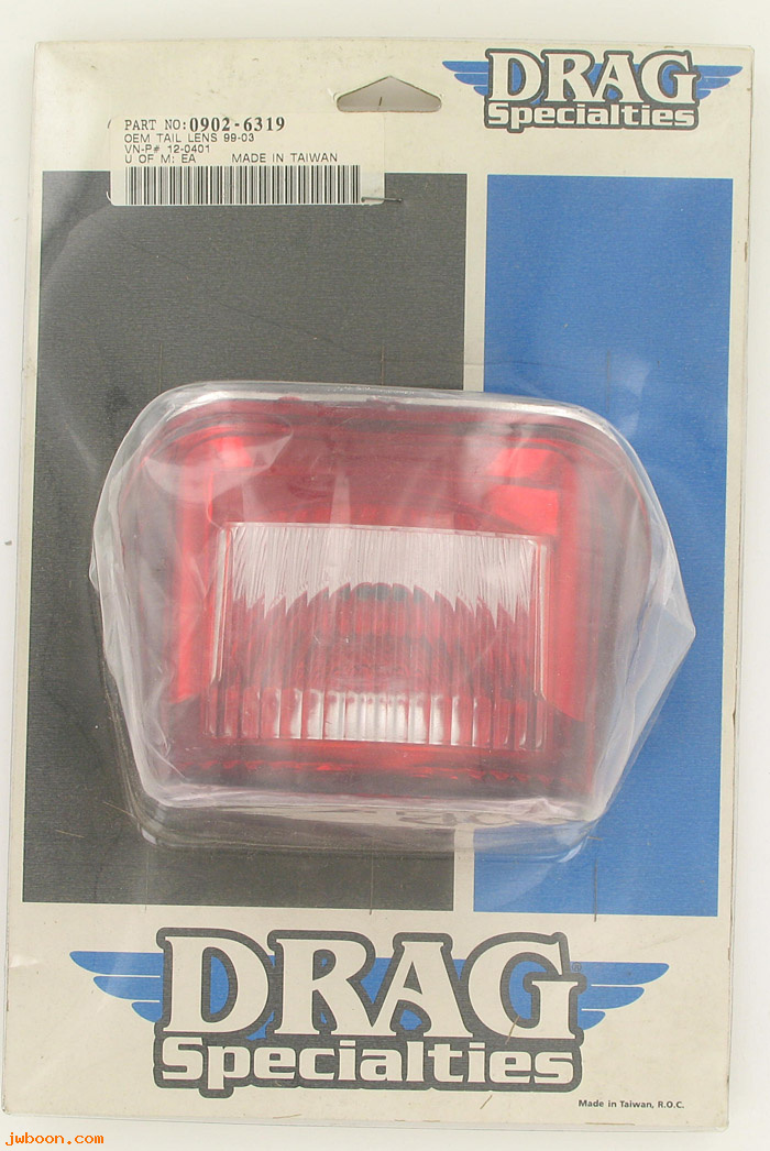 D DS-09026319 (12-0401): Drag Specialties taillight lens '99-'03