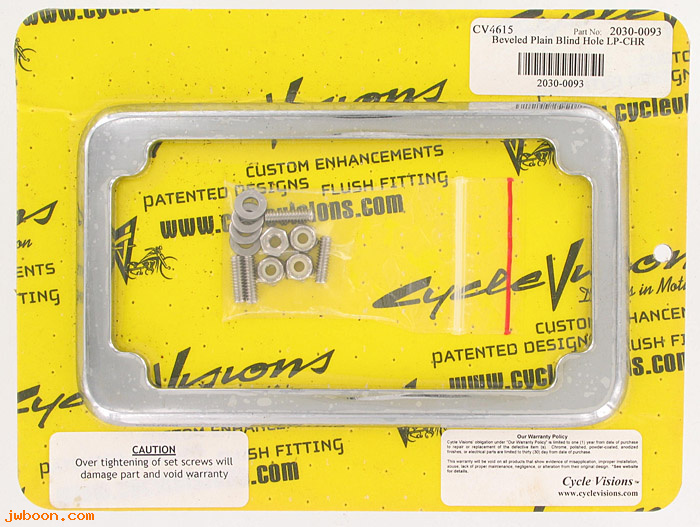 D DS-20300093 (CV4615): CycleVisions beveled plain license plate frame