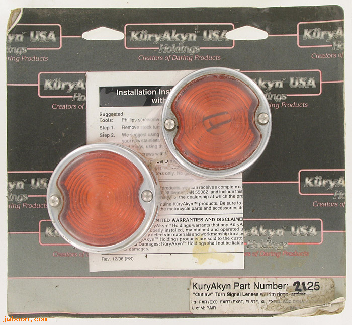 D K2125 (): Kuryakyn outlaw lenses and rings amber
