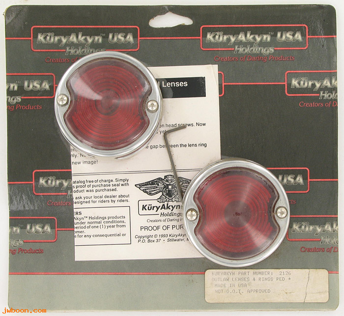 D K2126 (): Kuryakyn outlaw lenses and rings red