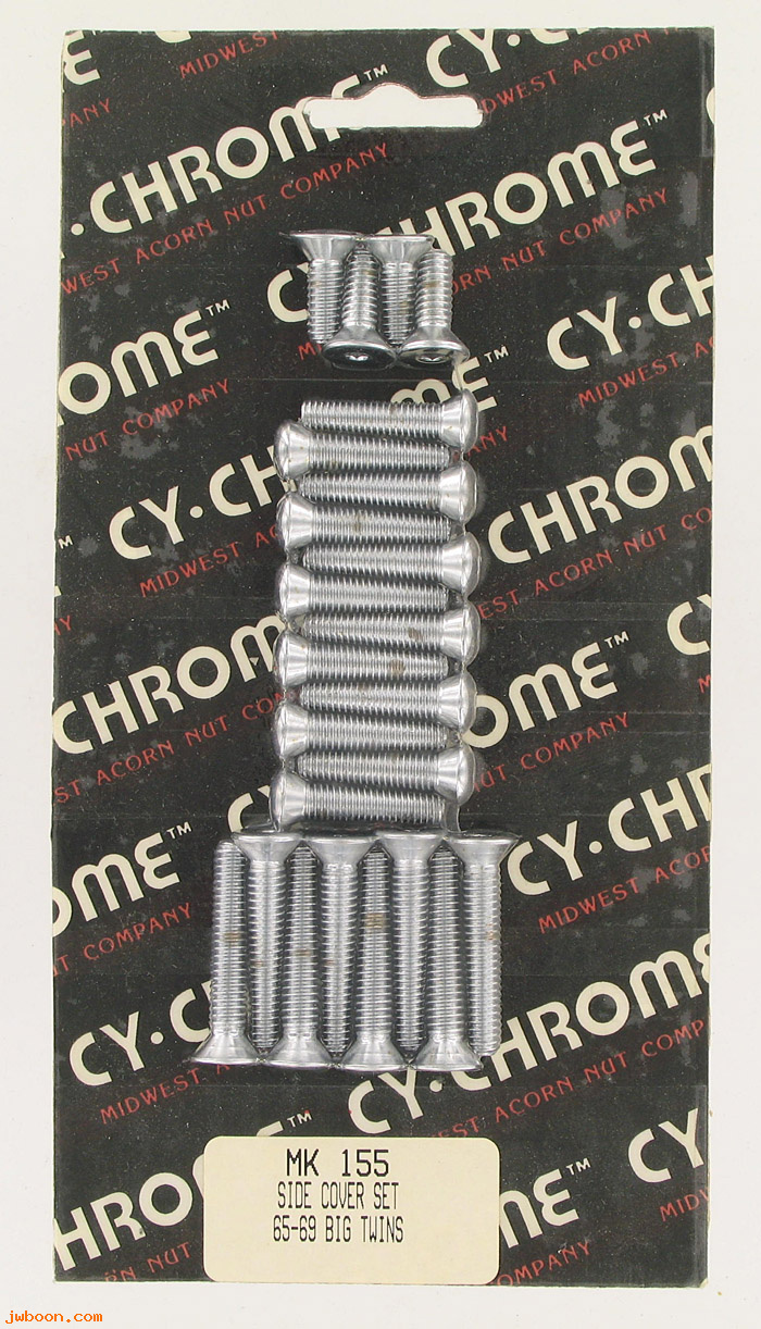 D RF150-2155 (MK155): CY-Chrome Side cover oval head Allen screws '65-'69 BT