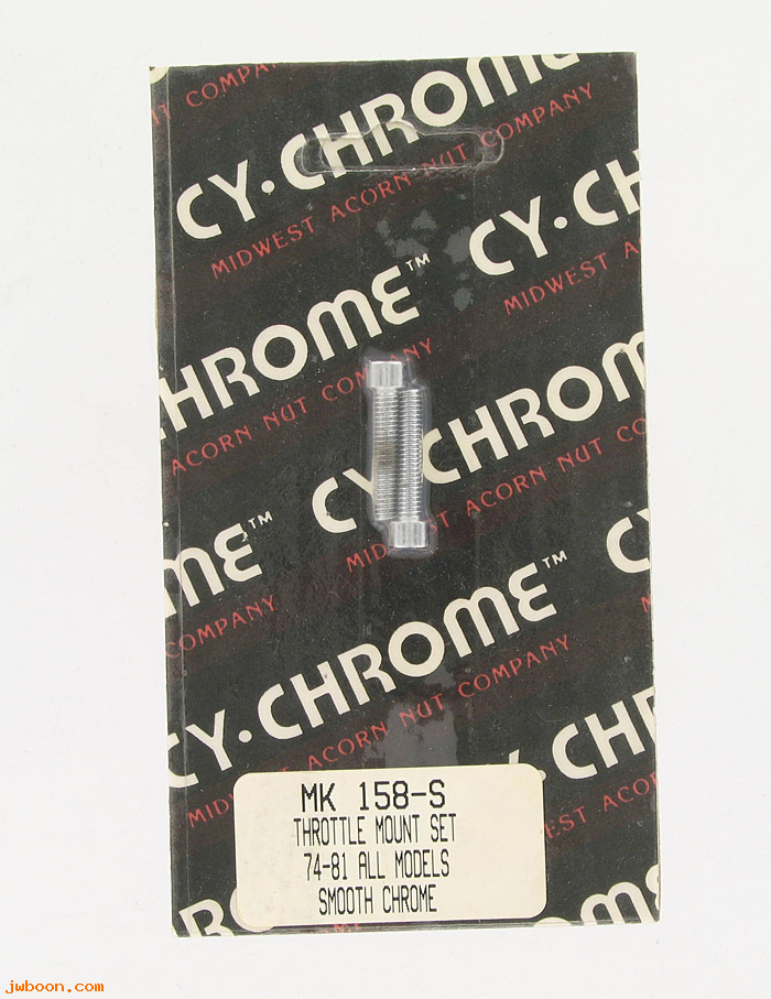 D RF150-21581 (MK185-S): CY-Chrome Smooth Allen head throttle mount set '74-'81