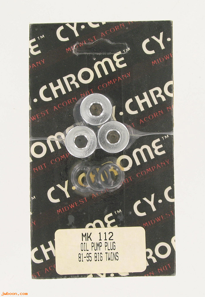 D RF180-4126 (MK-112 / 26263-80): C-Y-Chrome Allen head oil pump plugs '81-'95