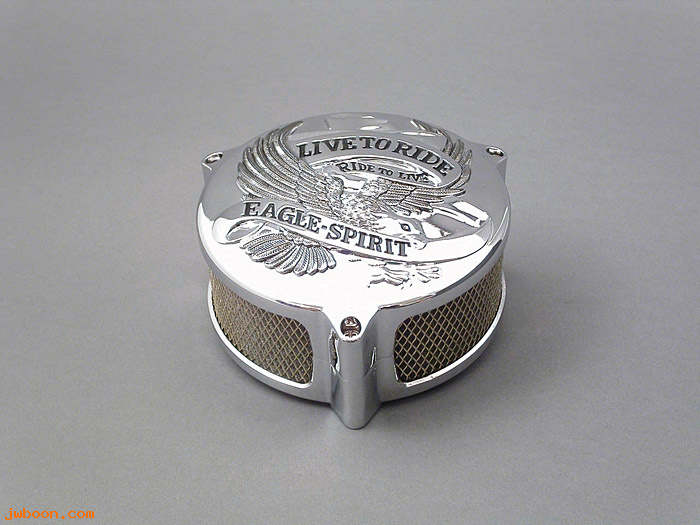 D RF185-5437 (): Roffes Round air cleaner assembly "Live To Ride - Eagle Spirit"