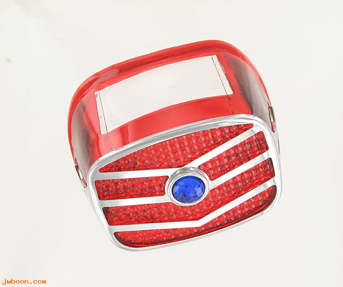 D RF355-4458 ( 12-0019B): Roffes Taillight lens with chevron grille and blue dot