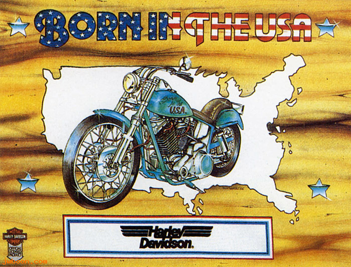 D RF375-7015 (): Roffes - Wall hanging "Born in the USA" - 77x58cm