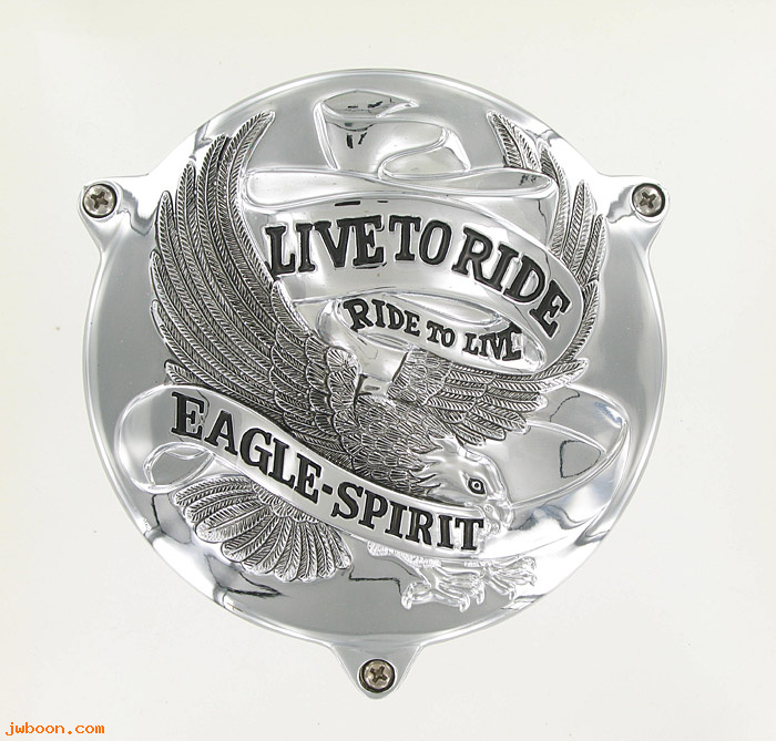 D VT34-0523 (): V-Twin air cleaner "live to ride - eagle spirit"