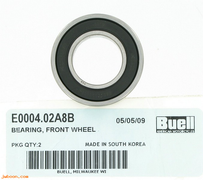   E0004.02A8B (E0004.02A8B): Bearing - front wheel - NOS - Buell XB, 1125R