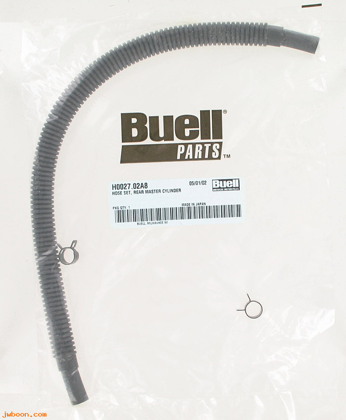   H0027.02A8 (H0027.02A8): Hose set - rear master cylinder - NOS - Buell XB